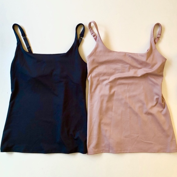 NWOT 2 Body Shaper Tank Tops W/Built in Bra - Picture 1 of 7